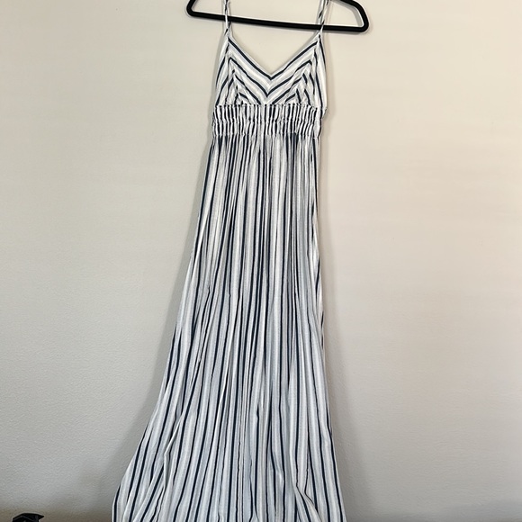 Windsor Maxi Dress | Tag on | Never Worn | Ivory with Navy Stripes - Picture 2 of 4